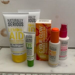 Naturally Serious Skin Care: Cleanser, Vitamin C, Eye Cream, Anti—Fatigue Serum